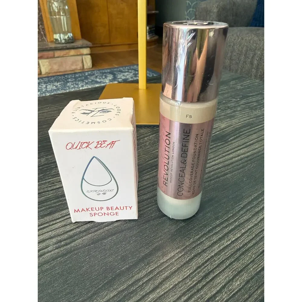 NWT REVOLUTION F5 Conceal & Define Full Coverage Foundation .77fl oz